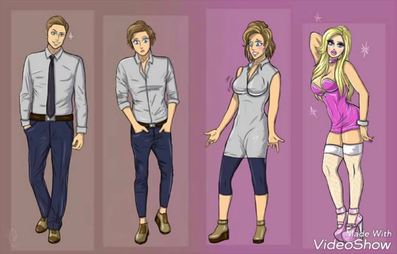 包含TG变身动画男变女的词条