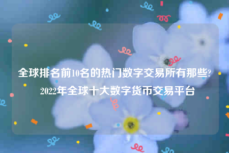 数字货币有哪些交易所、数字货币有哪些交易所可以用
