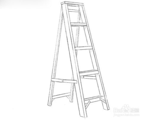 梯子咋画?，梯子简单画法