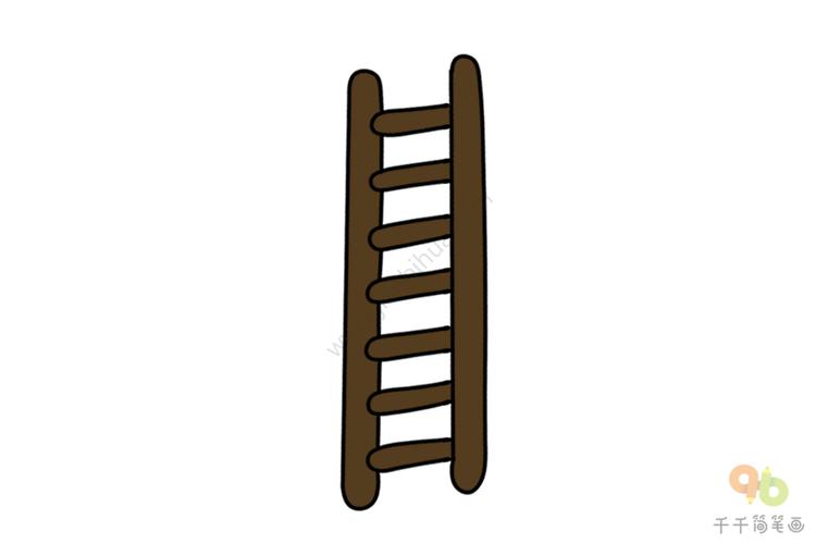 牢固梯子的画法简笔画，612岁儿童太空画画