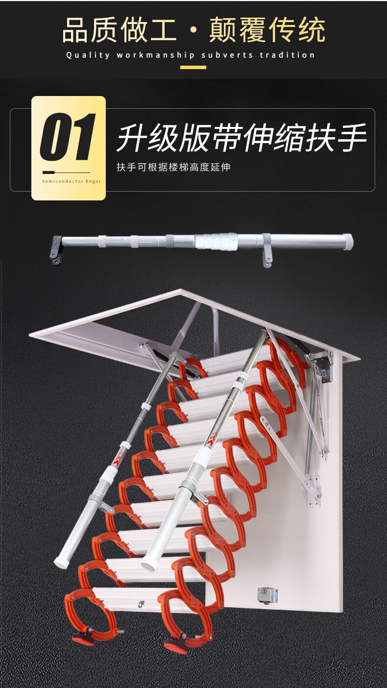 折叠梯子伸缩家用梯，折叠梯子伸缩家用梯怎么折叠视频