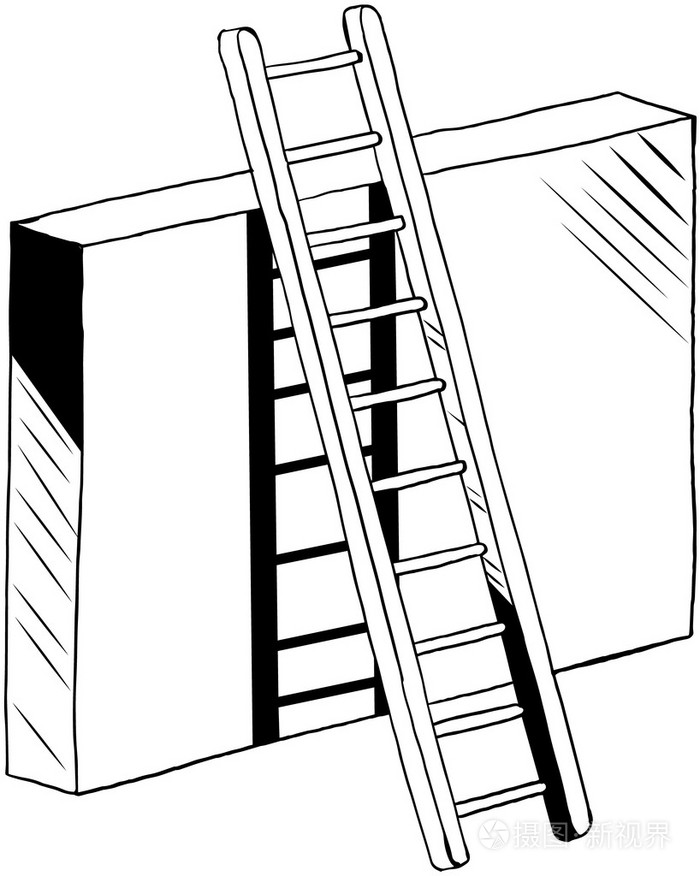 梯子简笔画，梯子简笔画 彩色