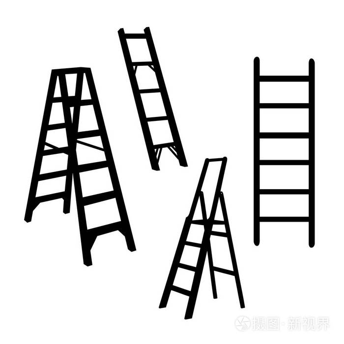 梯子图片卡通可爱简笔画，梯子图片卡通可爱简笔画彩色