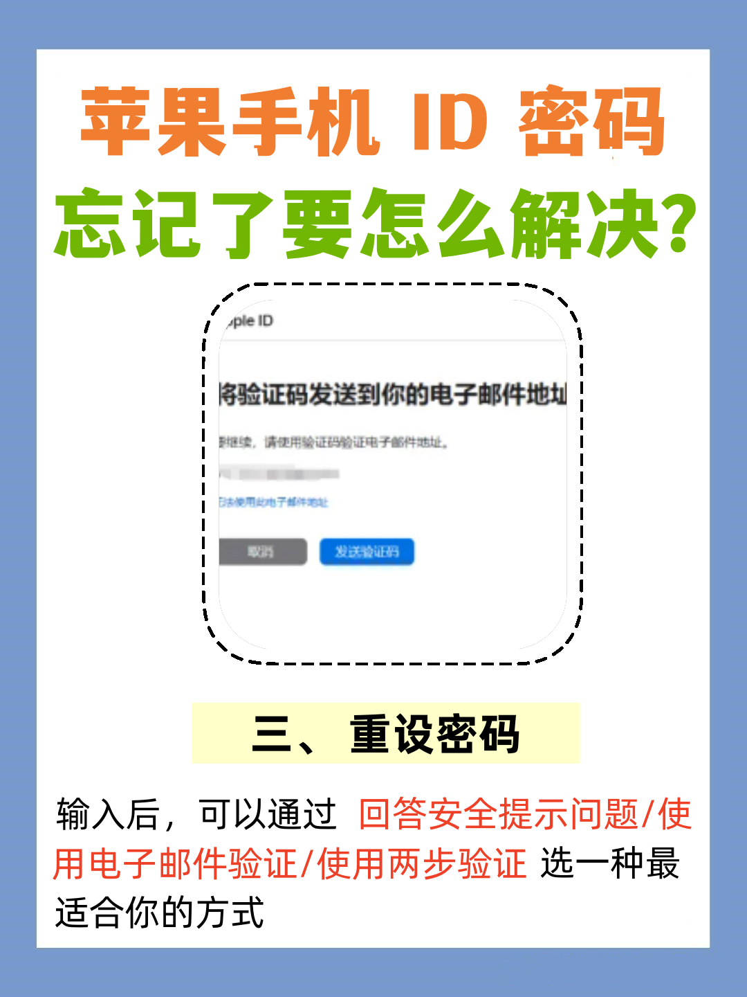 进入iphone官网找回密码，苹果官网找回锁屏密码,忘记了id,怎么弄