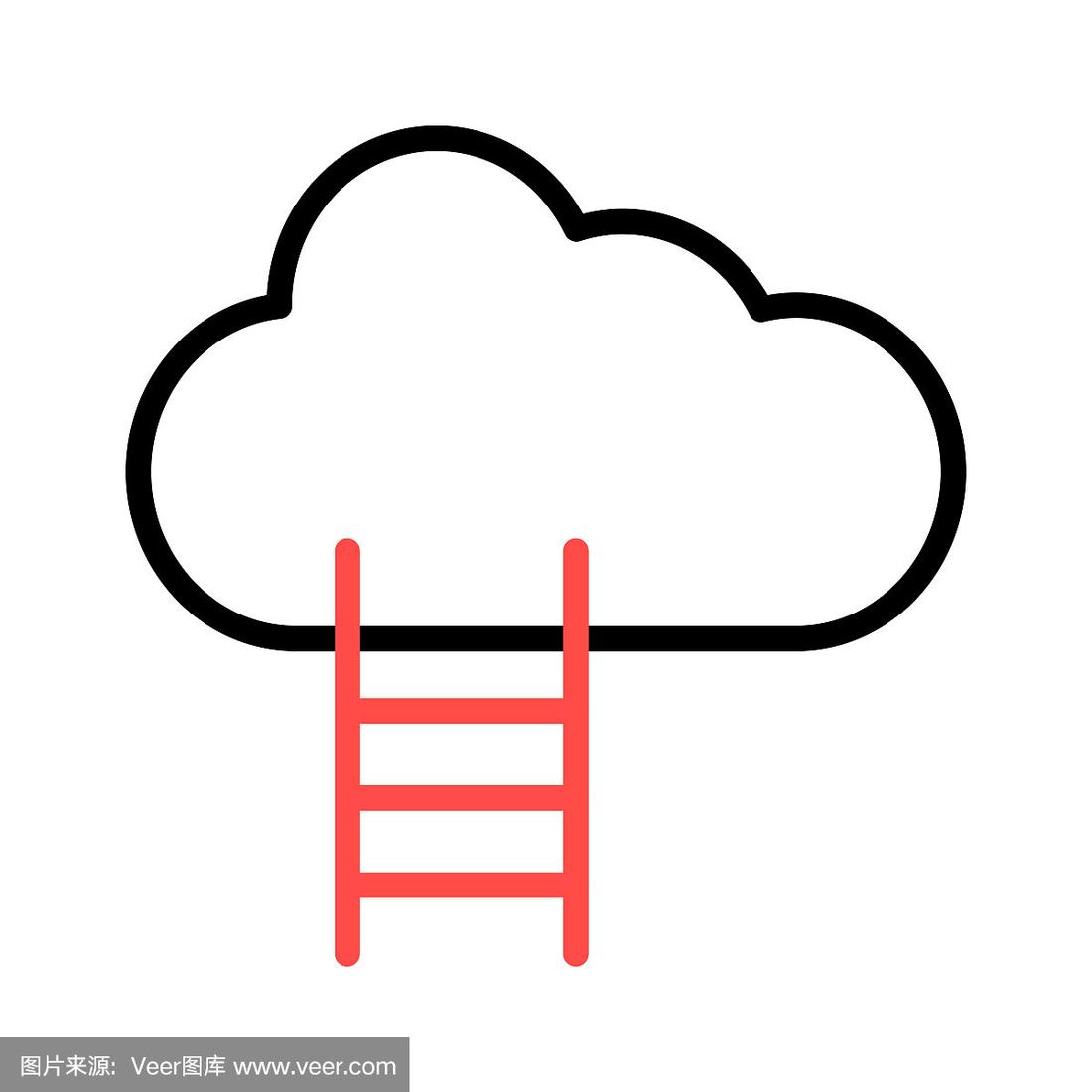 梯子儿童简笔画，梯子简笔画图儿童