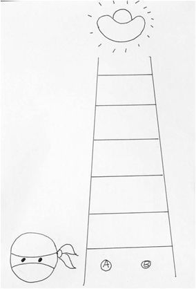 梯子绘画，梯子绘画图片
