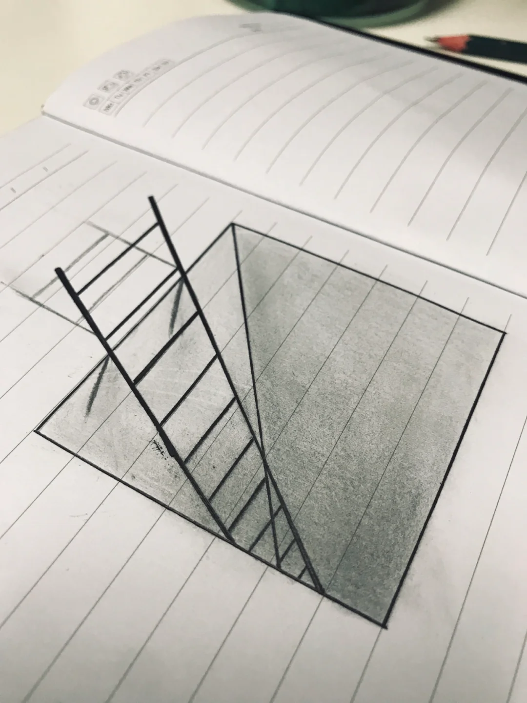 梯子怎么画立体画,梯子怎么画立体画教程